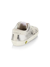 Baby Girl's, Little Girl's & Super-Star Laminated Suede Star Sneakers