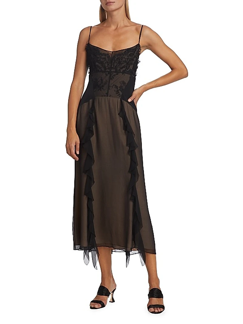 Cosmic Floral Sheer Tulle Dress