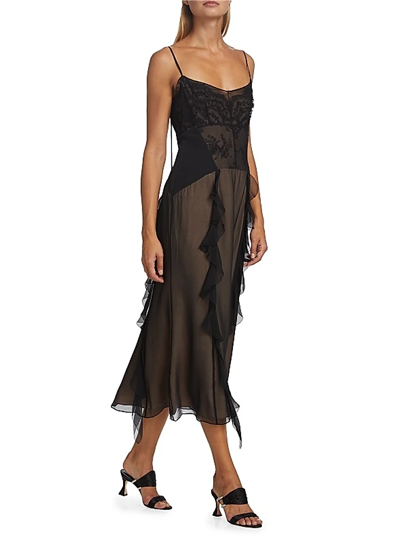 Cosmic Floral Sheer Tulle Dress