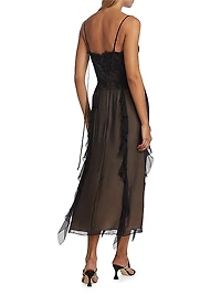 Cosmic Floral Sheer Tulle Dress