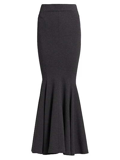 Jersey Fishtail Maxi Skirt
