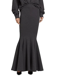 Jersey Fishtail Maxi Skirt