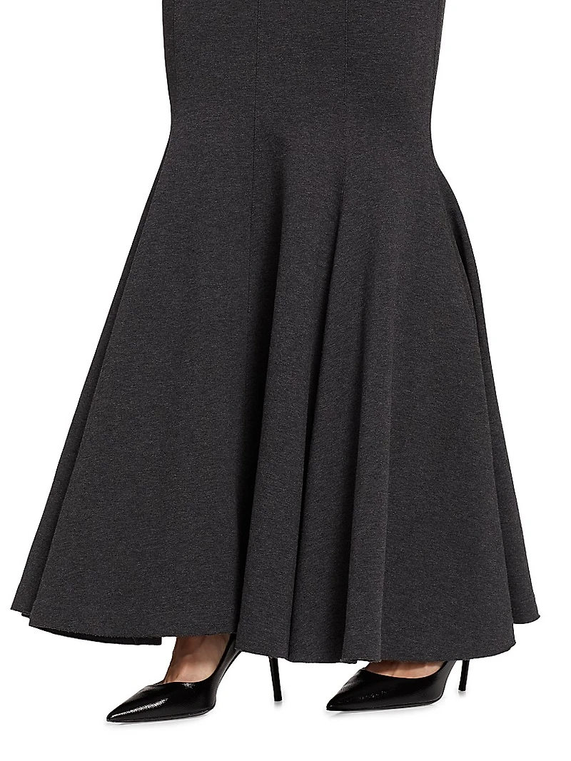 Jersey Fishtail Maxi Skirt
