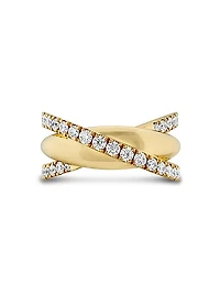 Grace 18K Yellow Gold & 0.73-0.81 TCW Diamond X Ring