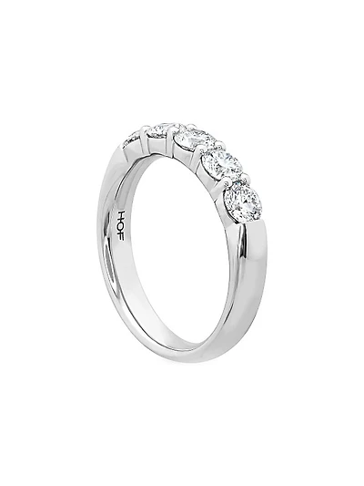 Signature 18K White Gold & 1-1.1 TCW Diamond 5-Stone Band