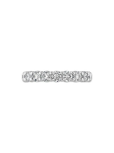 Signature 18K White Gold & - TCW Diamond 9-Stone Band