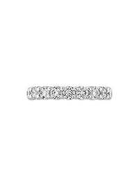 Signature 18K White Gold & - TCW Diamond 9-Stone Band