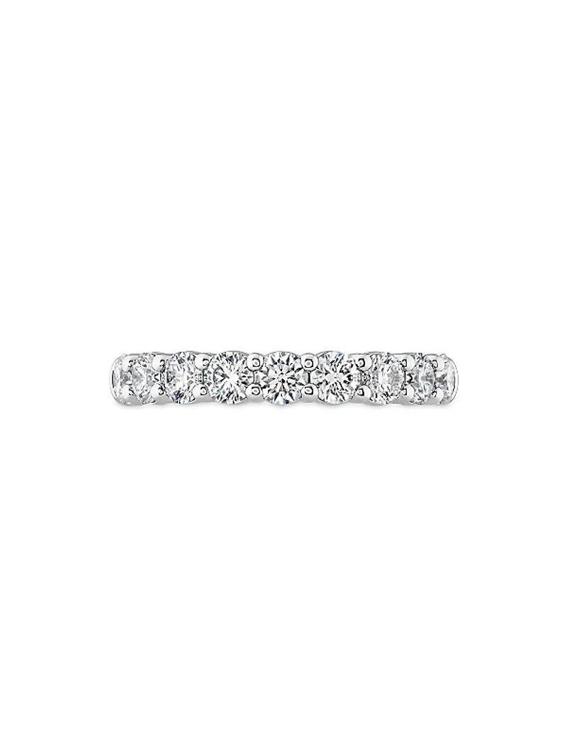 Signature 18K White Gold & 0.7-0.8 TCW Diamond 9-Stone Band