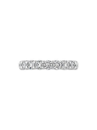 Signature 18K White Gold & 0.7-0.8 TCW Diamond 9-Stone Band