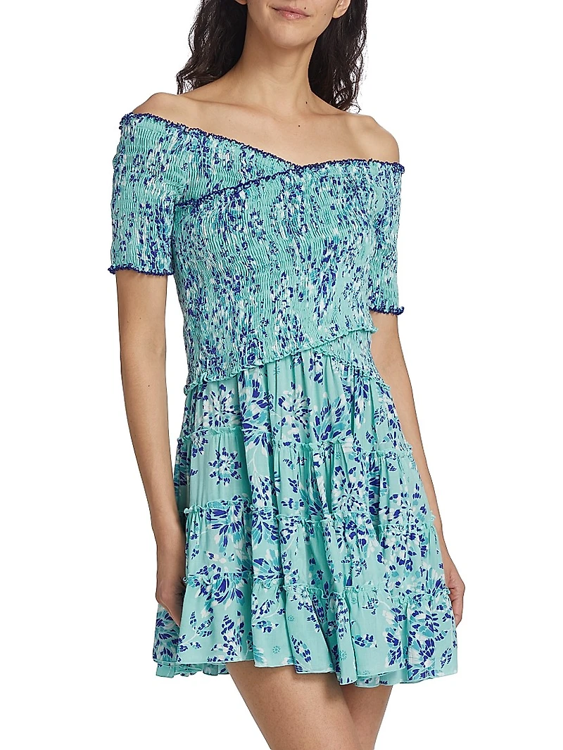 Soledad Floral Smocked Minidress