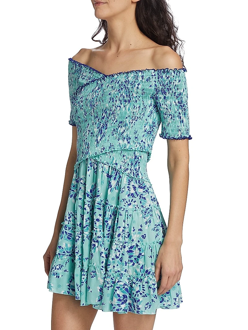 Soledad Floral Smocked Minidress