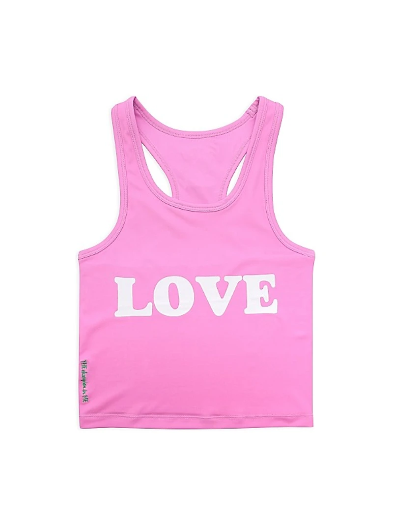 Little Girl's & Girl's Iscream x Theme Love Sports Top
