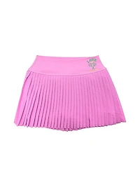 Little Girl's & Girl's Iscream x Theme Love Tennis Racket Embroidered Pleated Skort