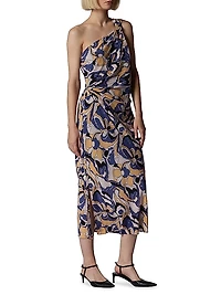 Eden Abstract One-Shoulder Dress