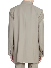 Double-Breasted Oversized Wool Jacket