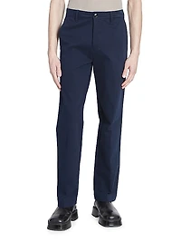 Straight-Fit Cotton Trousers