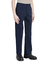 Straight-Fit Cotton Trousers