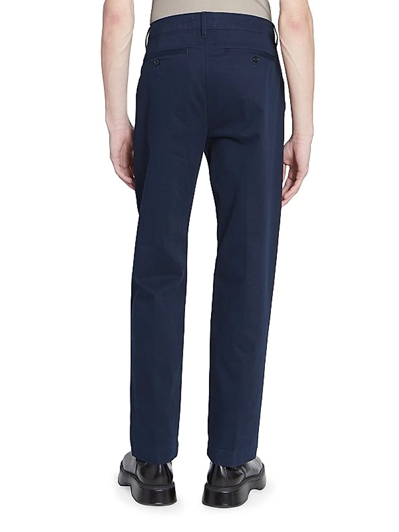 Straight-Fit Cotton Trousers