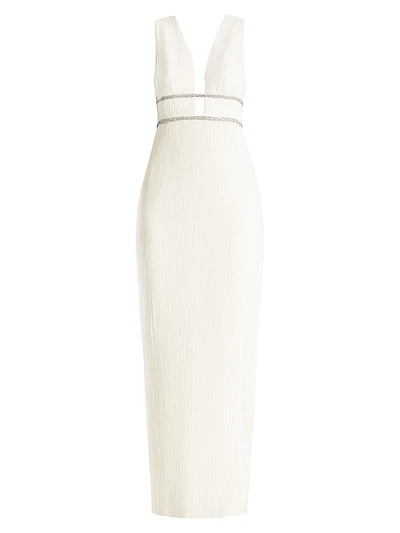 Beaded V-Neck Gown