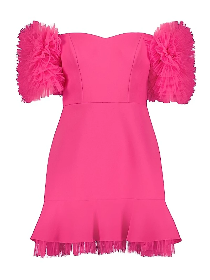 Off-The-Shoulder Ruffled Minidress