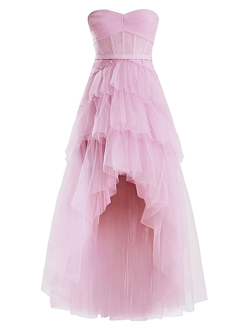 Strapless High-Low Dress