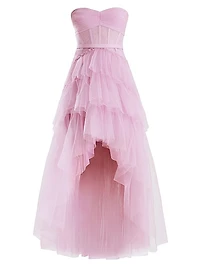 Strapless High-Low Dress