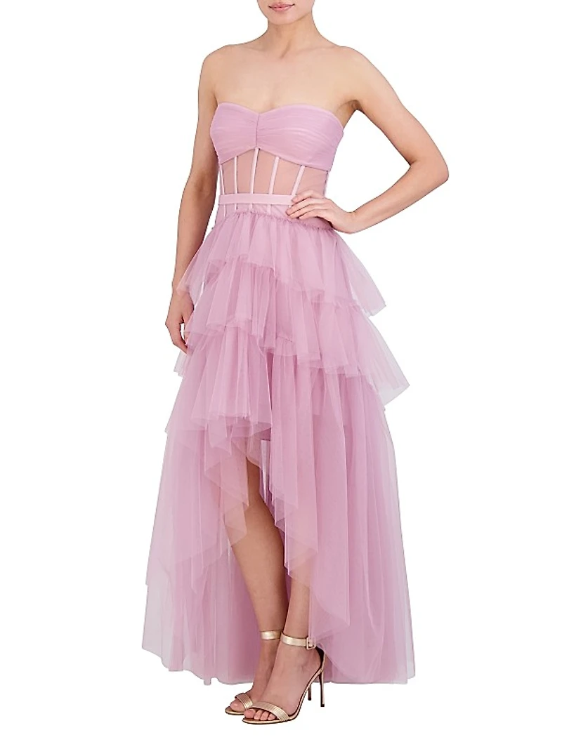 Strapless High-Low Dress