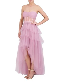 Strapless High-Low Dress