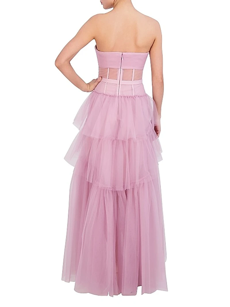 Strapless High-Low Dress