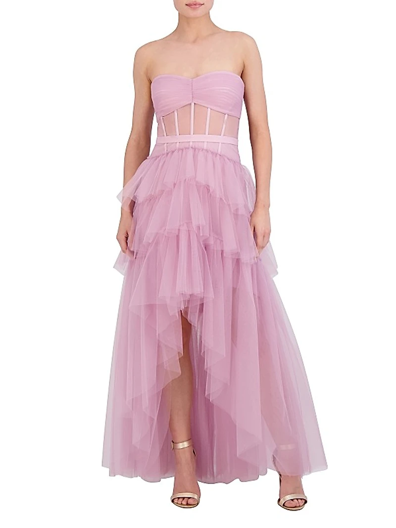 Strapless High-Low Dress