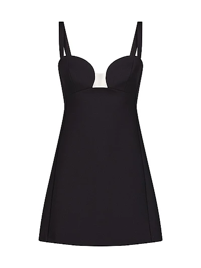 Cut-Out Crepe Minidress