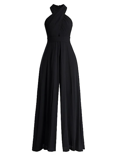 Crossover Halter Jumpsuit