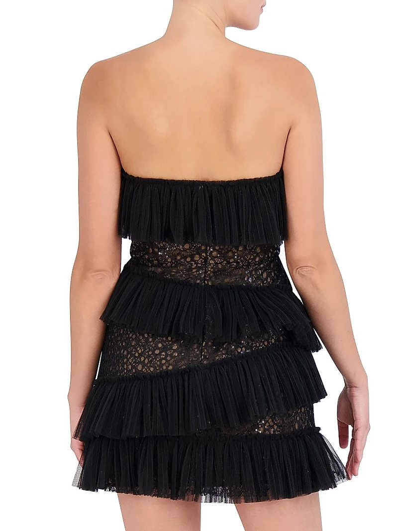 Ruffle Lace Minidress