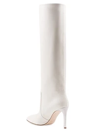 Knee-High Leather Stiletto Boots