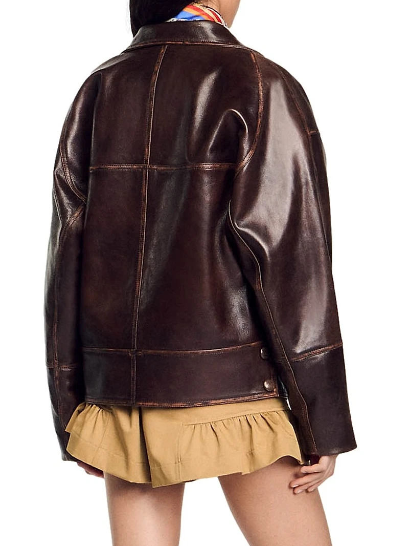 Oversized Leather Jacket