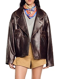 Oversized Leather Jacket