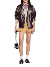 Oversized Leather Jacket