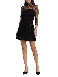 Samira High-Neck Lace Top