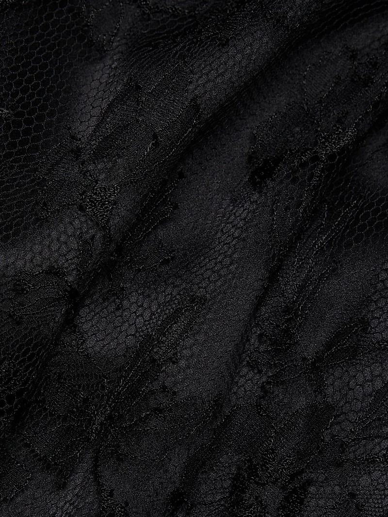 Samira High-Neck Lace Top