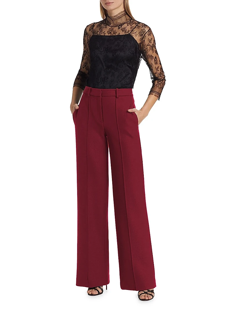 Samira High-Neck Lace Top