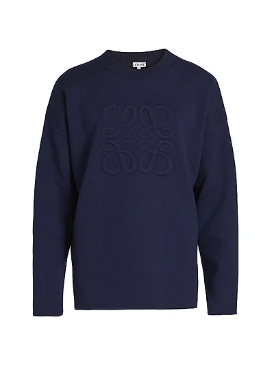 Debossed Anagram Wool Sweater