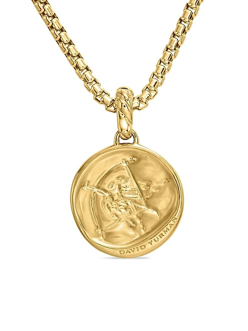 Zodiac Amulet in 18K Yellow Gold with Diamonds
