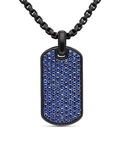 Chevron Tag in Black Titanium