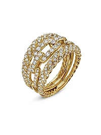 Stax Three Row Ring in 18K Yellow Gold