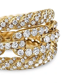 Stax Three Row Ring in 18K Yellow Gold