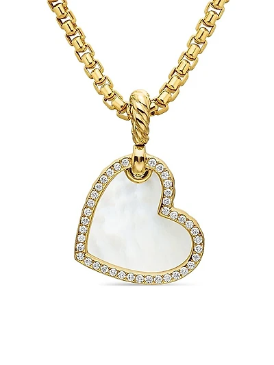 DY Elements Heart Amulet in 18K Yellow Gold