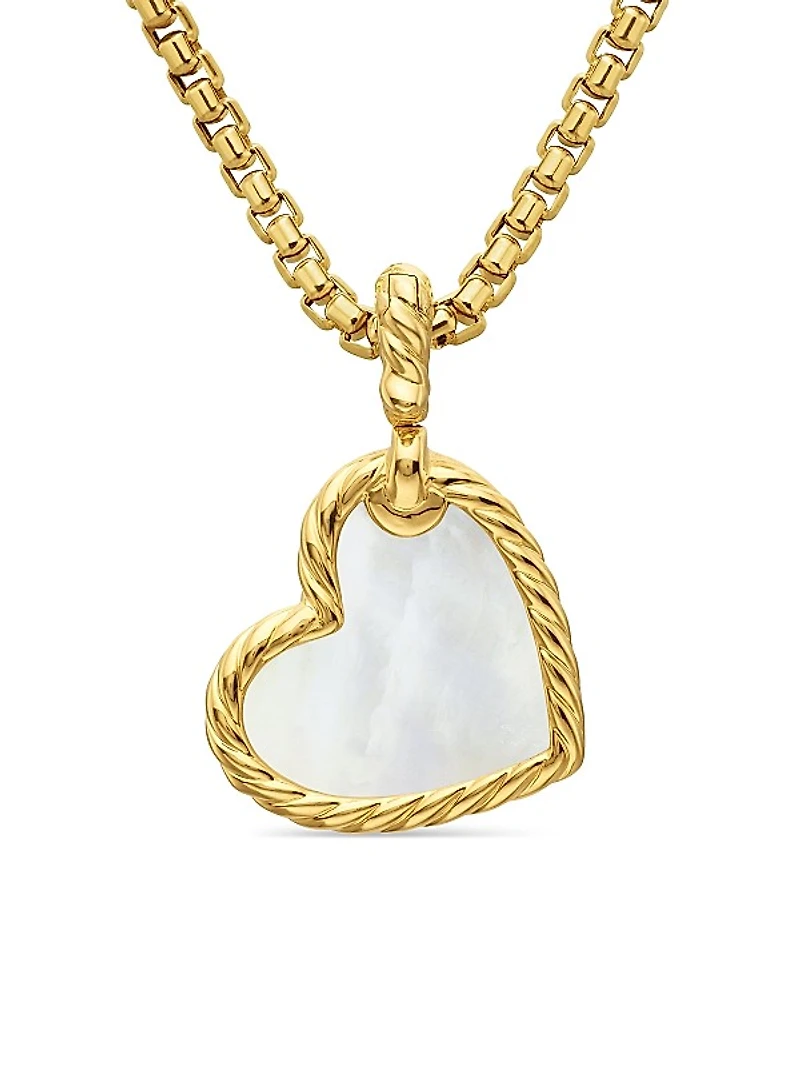 DY Elements Heart Amulet in 18K Yellow Gold