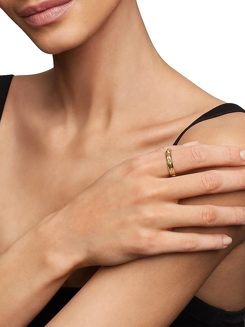 Modern Renaissance Ring 18K Yellow Gold With Diamonds