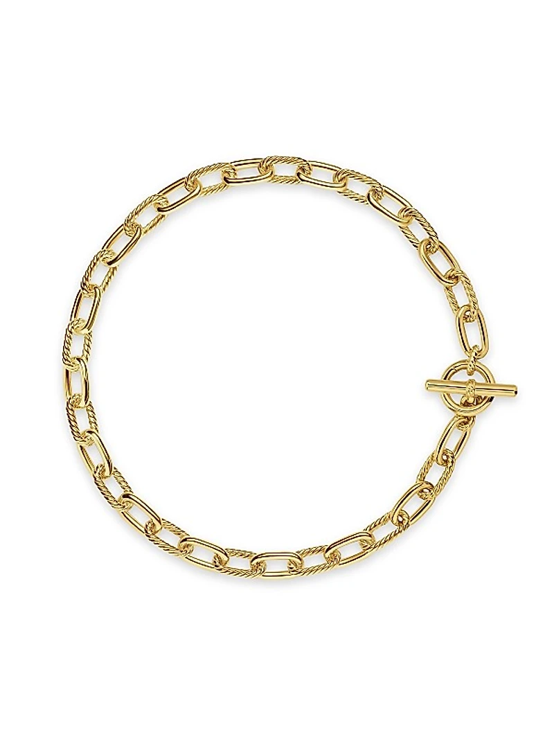 DY Madison Toggle Chain Necklace in 18K Yellow Gold