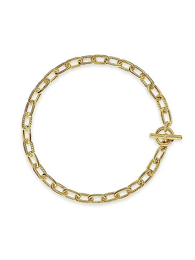 DY Madison Toggle Chain Necklace in 18K Yellow Gold